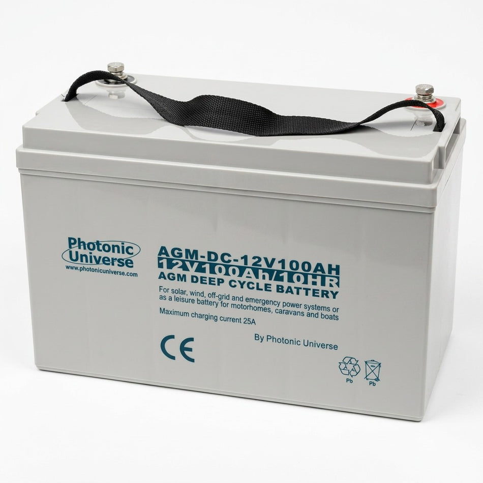 Deep Cycle AGM Batteries & Banks for Off-Grid Solar, Motorhomes & UPS Systems (100Ah - 500Ah)