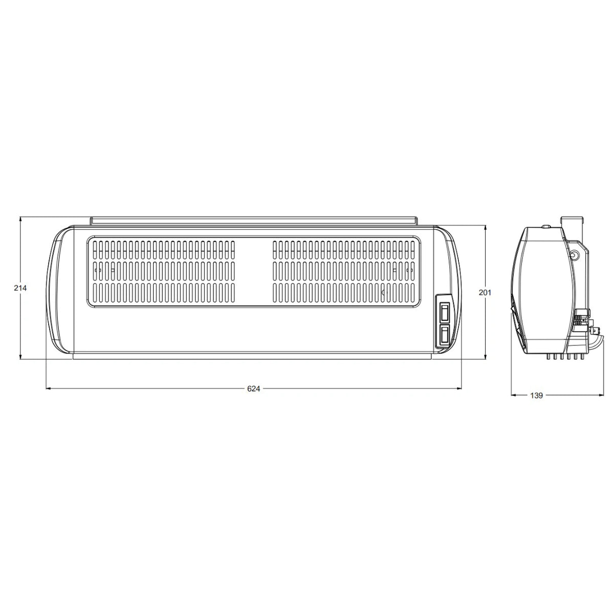 Dimplex Over Door Heater 4.5kW Air Curtain - AC45W