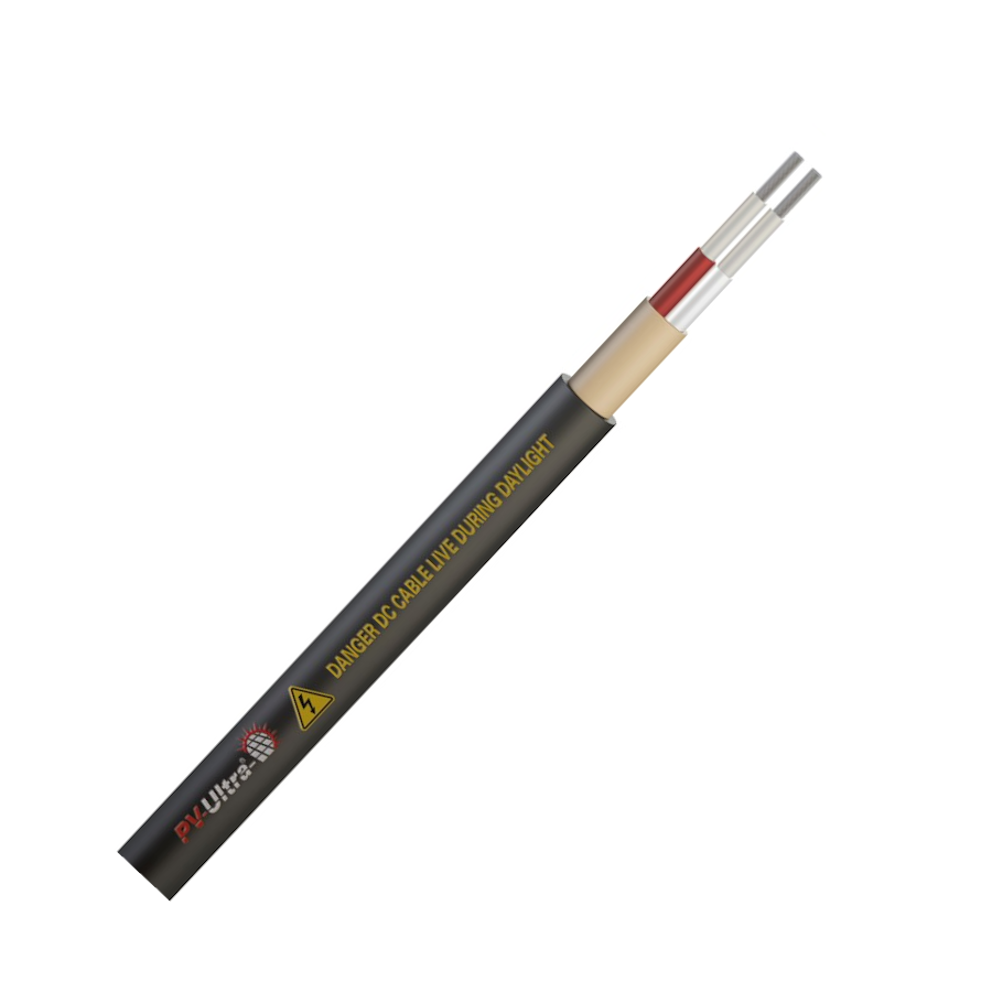 6mm2 Two Core DC Cable 25m - Red and Black PV Ultra Tuff Sheath Solar Cable