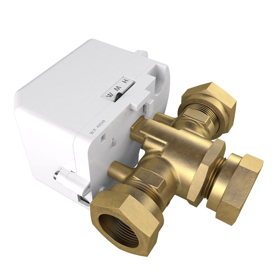 Drayton 28mm Motorised 3 Port Mid-Position Valve & Snap-On Actuator