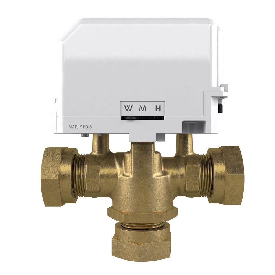 Drayton 28mm Motorised 3 Port Mid-Position Valve & Snap-On Actuator