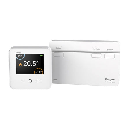 Drayton Wiser Thermostat Kit 2 – Two Channel Smart Thermostat for Conventional Boilers with Heating & Hot Water Control