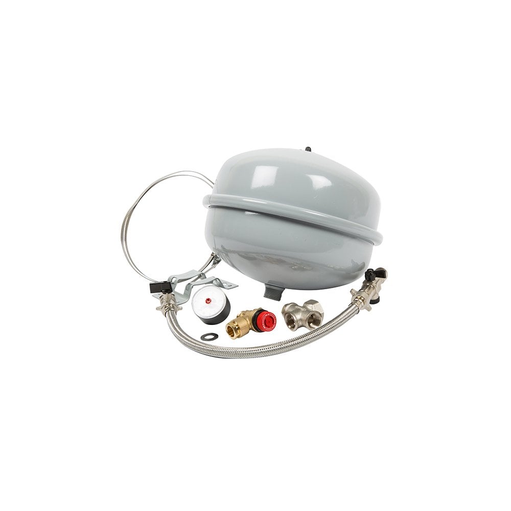 EHC 8L Robo Kit for Electric Boiler Systems including expansion vessel and pressure valve components.