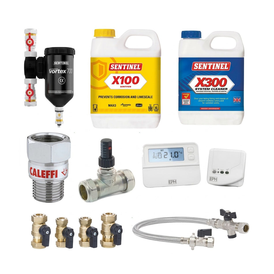 EHS Primus 14000C Flex 14kW Electric Combi Boiler with Installer Kit — Range-Rated Single Phase No Flue Solar PV UFH — ALC1-1PCO-14F