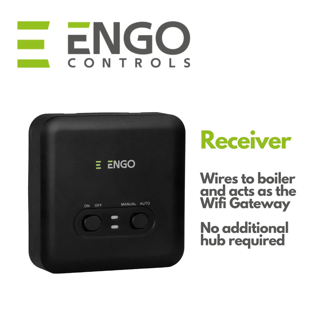 ENGO E20i-B-UK Wireless Smart Thermostat – WiFi, Alexa & App Control, No Hub Required | Black