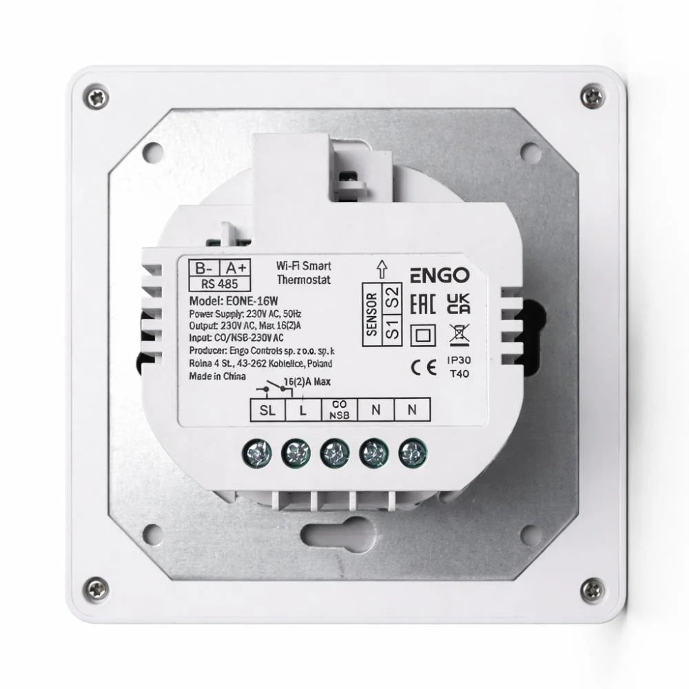 Wi-Fi Smart Thermostat by ENGO on a white background
