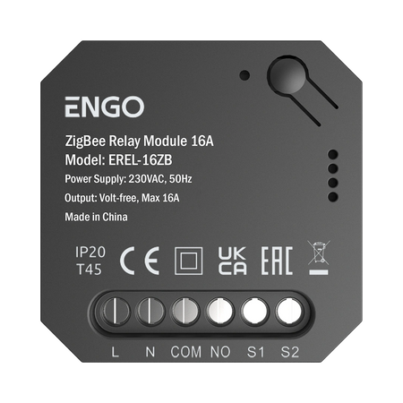 ENGO Zigbee relay module 16A on a white background