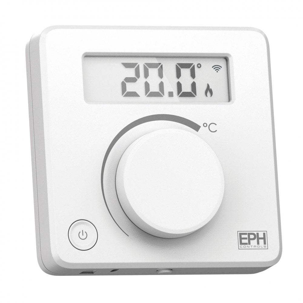 EPH RF Room Thermostat with On-Off Button For UFH10-RF