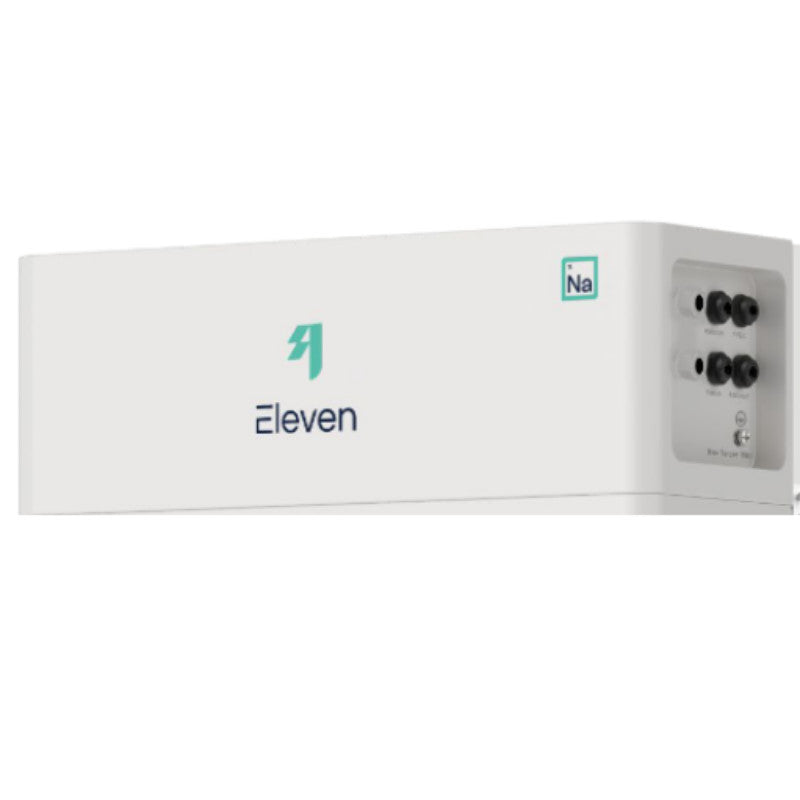 White electronic device with 'Eleven' branding on a white background