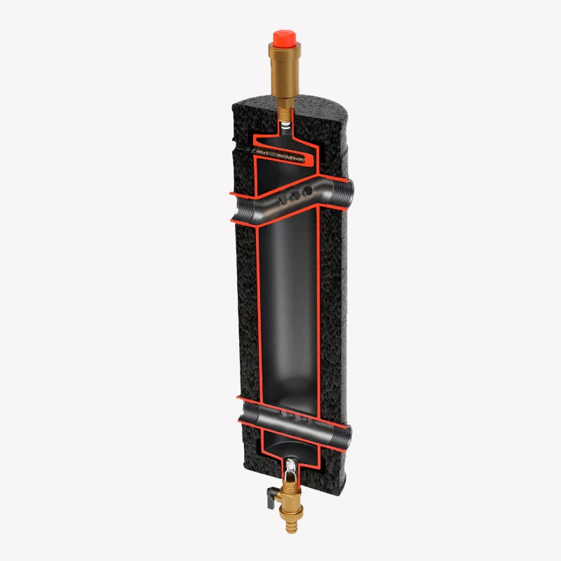 Elterm Low Loss Header 1" 40kW Insulated Hydraulic Separator