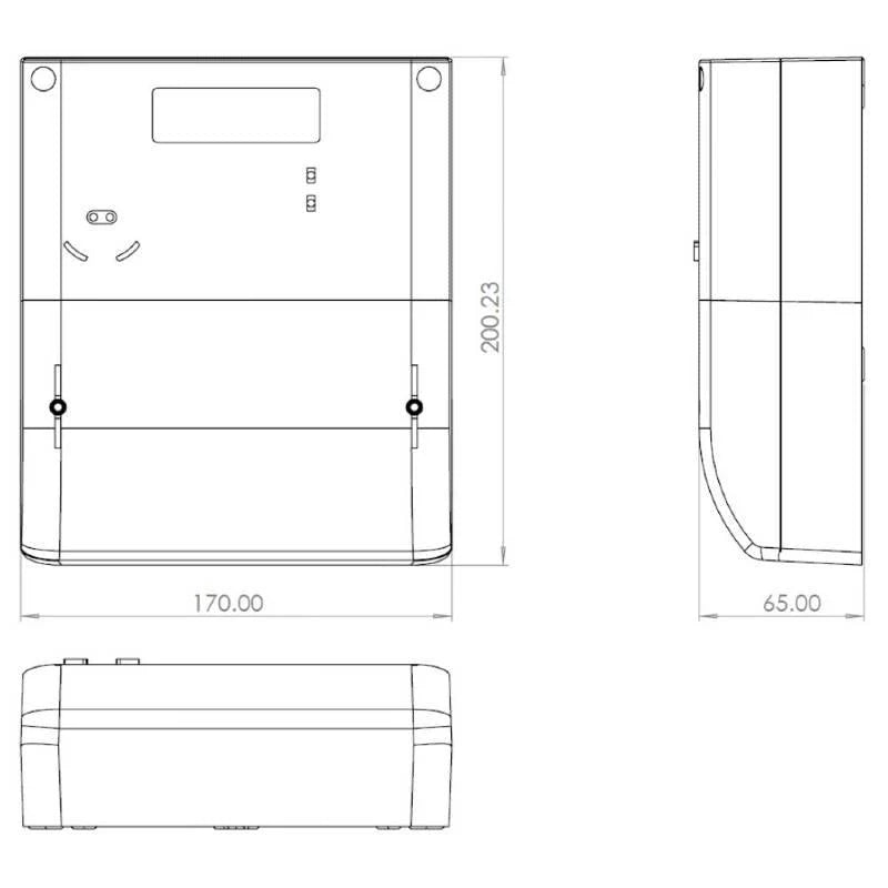 Emlite EMP1-AZ Bi-Directional 3-Phase 100A Generation Meter 1000 Pulse kWh MID Approved Solar PV Three Phase
