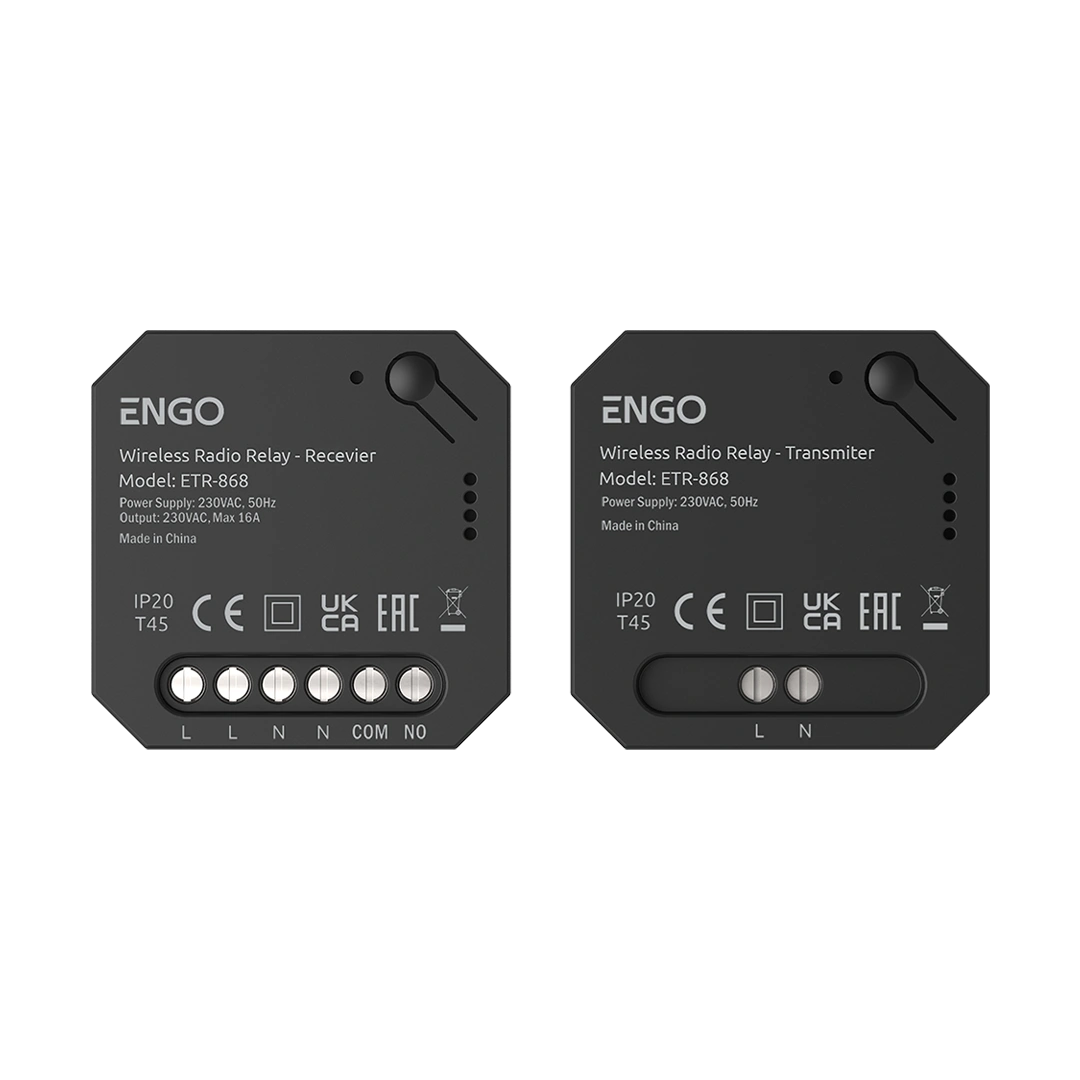 ENGO ETR-868 Wireless Relay Controller 868MHz 230V – No-Wire Zone Control for Pumps, Boilers & Lighting