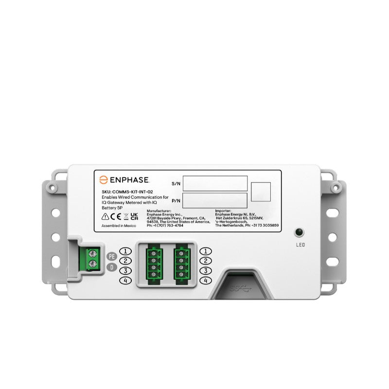 Enphase Communications Kit 2 INT device for wired communication between Enphase IQ Gateway and IQ Battery 5P.