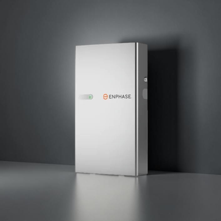 Enphase IQ Battery 5P showcasing its sleek design for residential energy storage solutions.