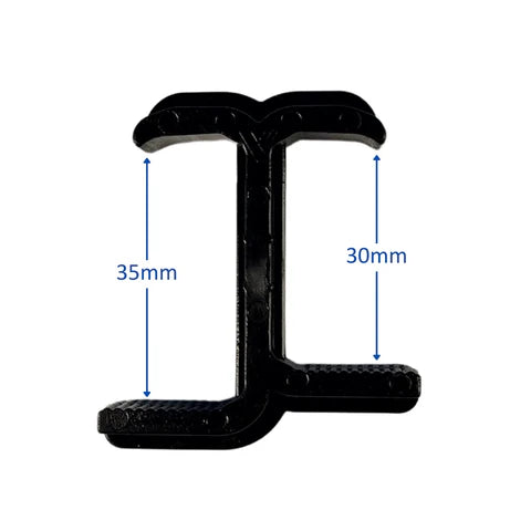 EnviroGuard Solar Spike Fixing Clips 30mm and 35mm – Black