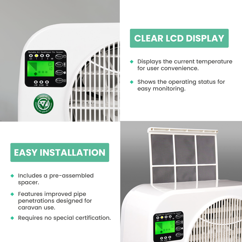 Eurom AC3201 E Split Portable Air Conditioner – Compact, Efficient Cooling for Caravans and Camper Vans