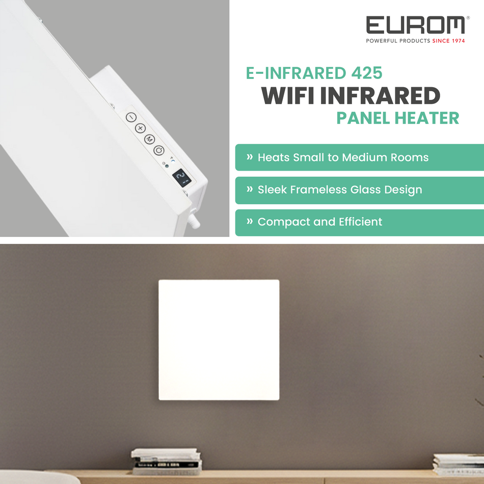 Eurom E-Infrared 425 WiFi Infrared Panel Heater – Efficient, Smart Heating