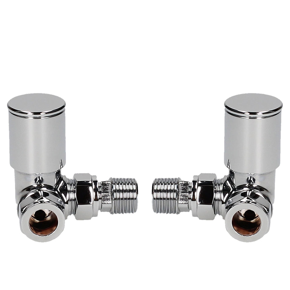 volve HP 15mm Chrome Corner Radiator Valve Pair | Manual