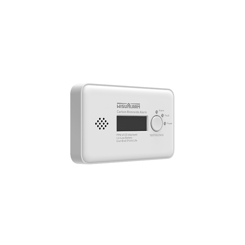Wisualarm Carbon Monoxide Alarm | 10-Year Sealed Battery | LCD Display