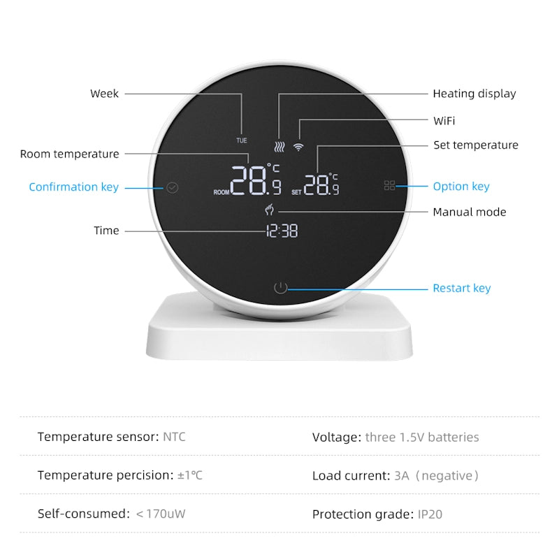 FIA WiFi Thermostat for Clay Core Electric Radiator