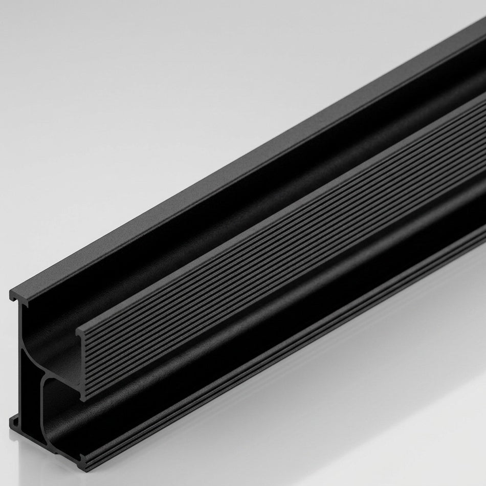 Fastensol 3550mm Black Rail — Aluminium Solar Panel Mounting Rail