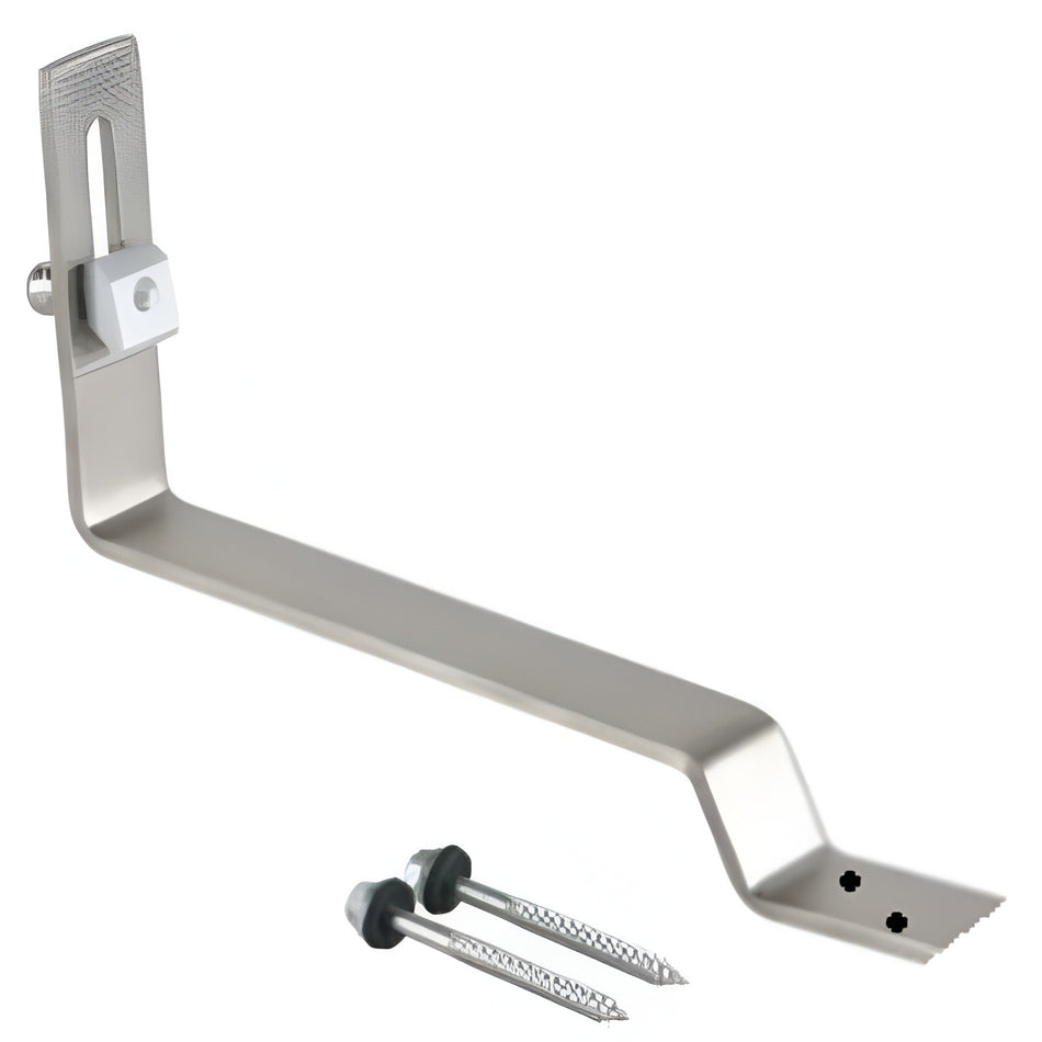 Fastensol Flat Tile Roof Hook (Portrait) TH02 — Stainless Steel Solar Mounting Hook
