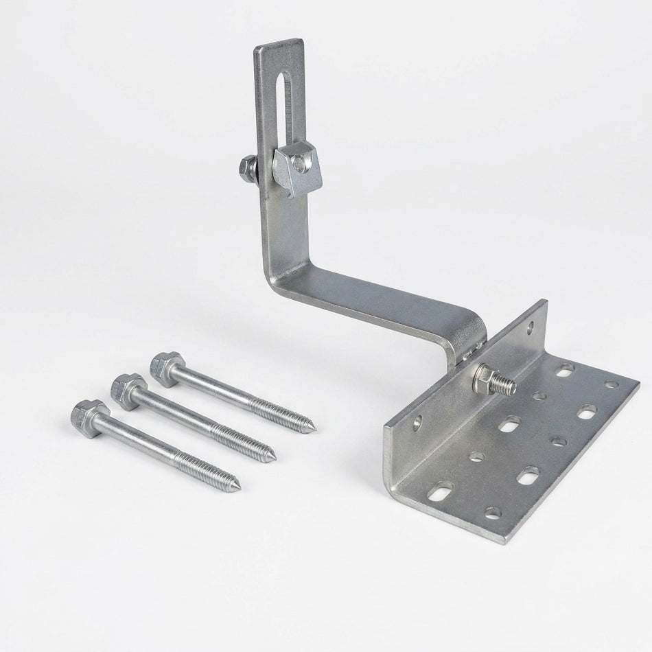Fastensol Portrait Concrete Tile Adjustable Hook TH05 — Stainless Steel Solar Mounting Hook