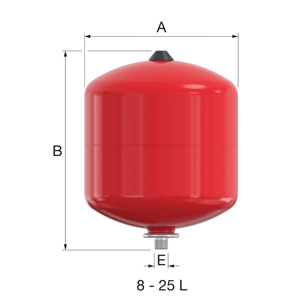 Flamco Baseflex Heating Expansion Vessel 8L 12L 18L 25L 35L — Central Heating Sealed System