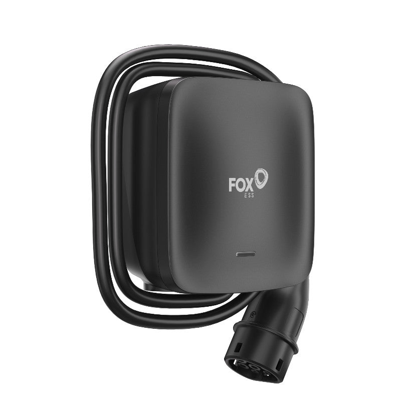 Fox 7kW L Series EV Charger 1PH Commercial with 5m Type 2 Cable