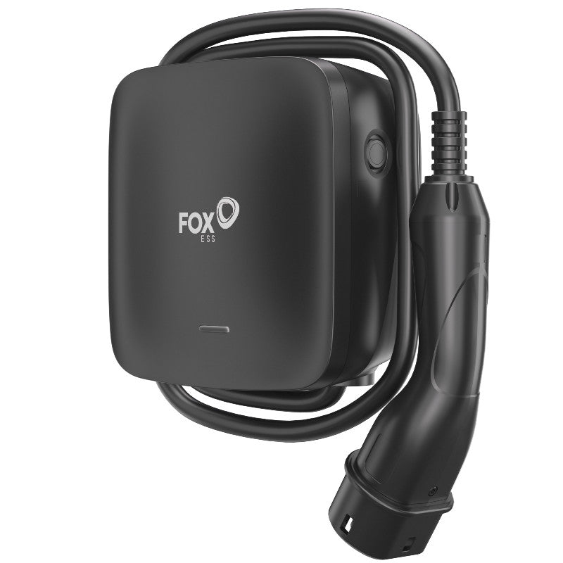 Fox 7kW L Series EV Charger 1PH Commercial with 5m Type 2 Cable