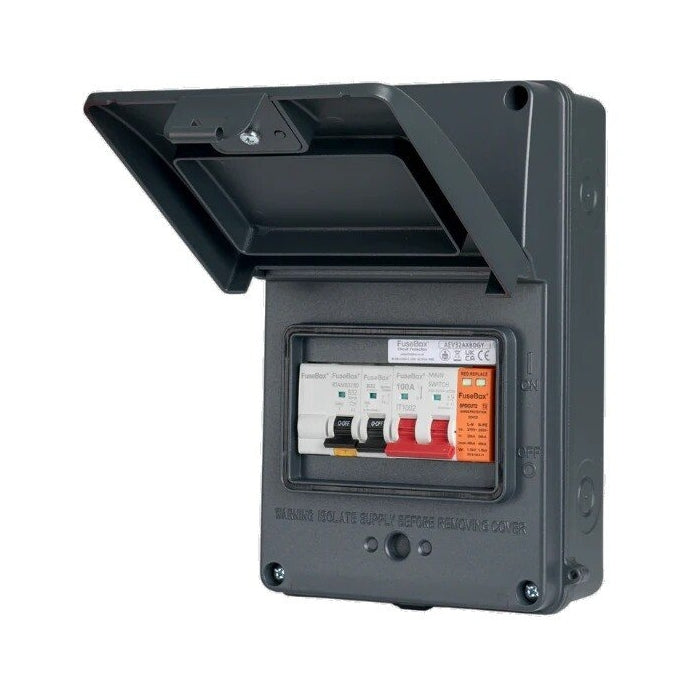 FuseBox IP65 32A Bi-Directional RCBO & Surge Protection Consumer Unit