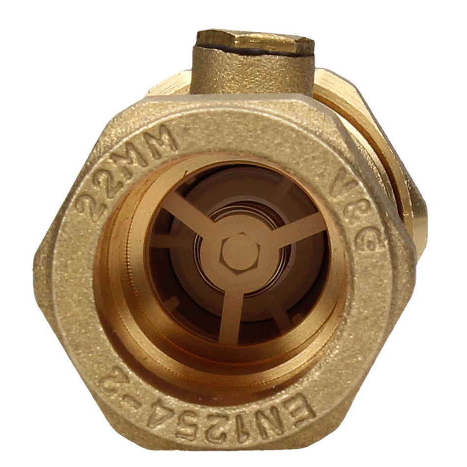 22mm Compression Single Check Valve – WRAS Approved Brass Non-Return Valve