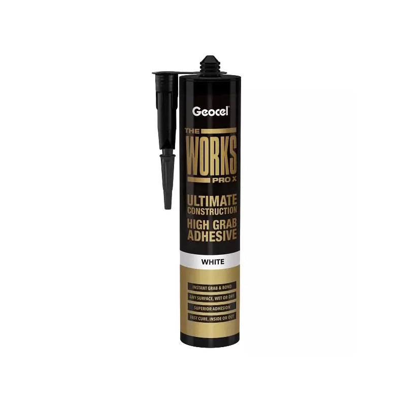 Geocel theWORKS XXX White High Grab Ultra Adhesive - 290ml Cartridge