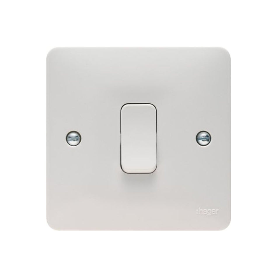 Hager Sollysta 20A Double Pole Switch White | WMDP84 | IP20