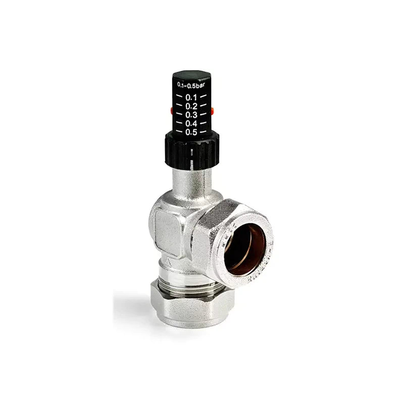 Inta Heat Pump Automatic Differential Bypass Valve 28mm — ABPS28CP Straight ABPA28CP Angled — Compression Fittings