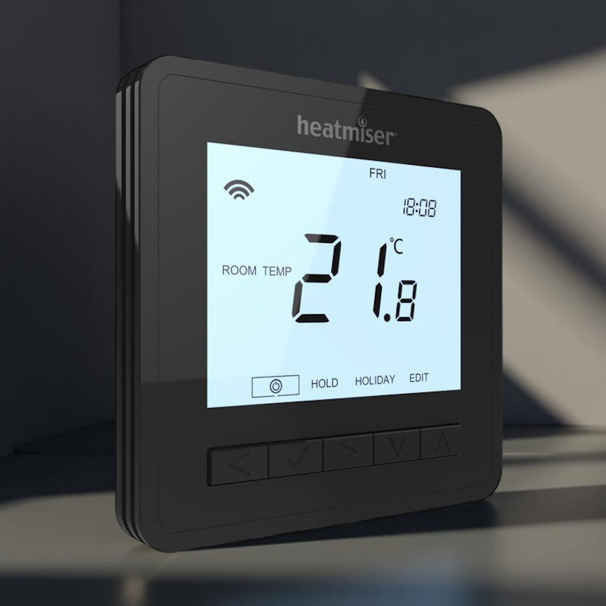 Heatmiser neoAir v3 Wireless Smart Thermostat - Black