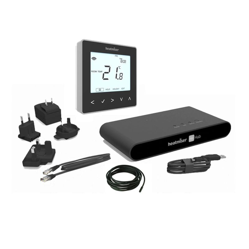 Heatmiser neoKit-e - Electric Floor Heating Smart Thermostat Kit Black