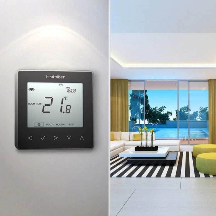 Heatmiser neoStat WiFi Thermostat Black Carbon