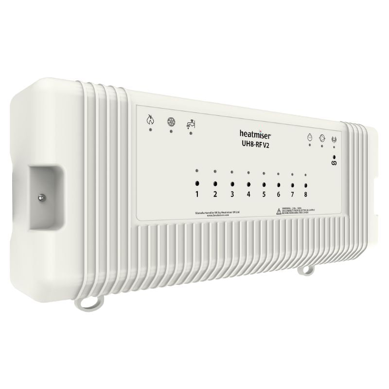 Heatmiser UH8-RF V2 – 8 Zone Wireless Wiring Centre