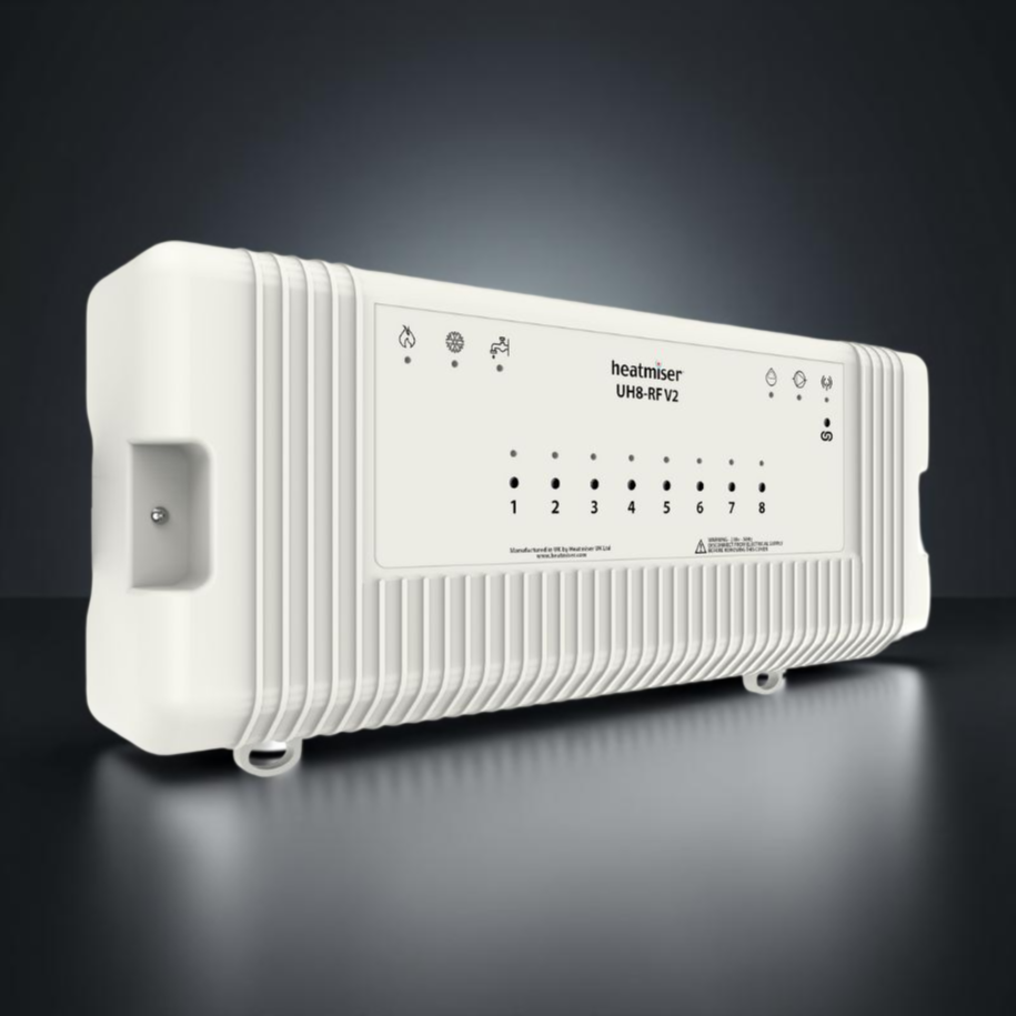 Heatmiser UH8-RF V2 – 8 Zone Wireless Wiring Centre