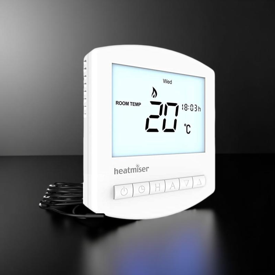 Heatmiser Slimline-e v3 Programmable Electric Floor Heating Thermostat