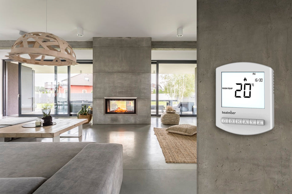 Heatmiser Slimline-e v3 Programmable Electric Floor Heating Thermostat