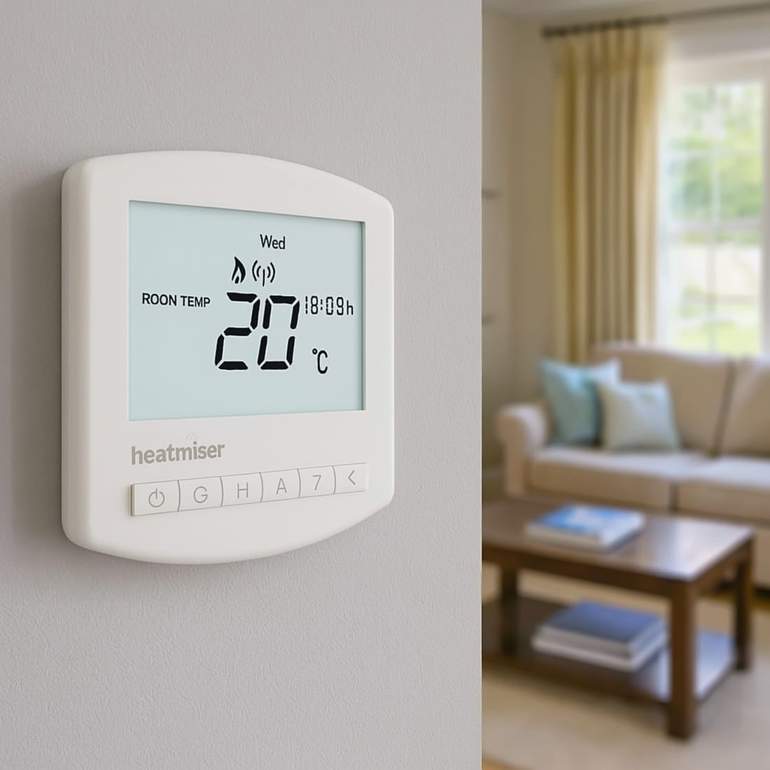 Heatmiser Slimline V4 Digital Programmable Thermostat