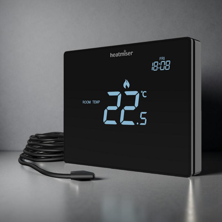 Heatmiser Touch-E Thermostat - Carbon Black