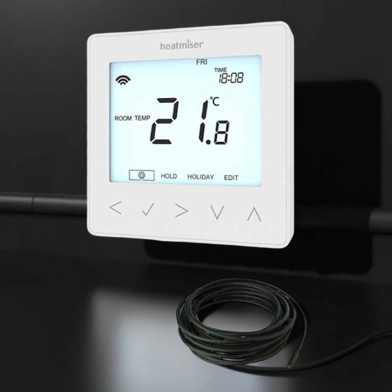 Heatmiser neoStat-e V2 – Electric Floor Heating Thermostat White