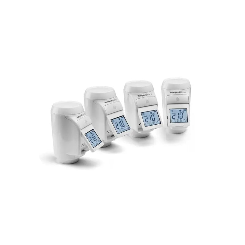 Honeywell Home HR92UK Wireless Radiator Thermostat 4-Pack | Evohome Compatible TRV Heads
