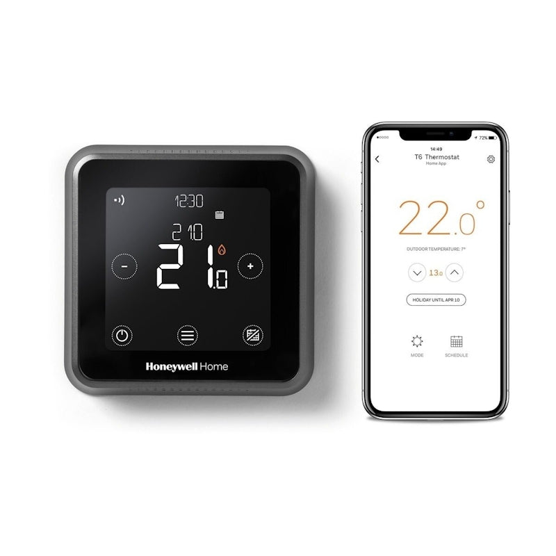 Honeywell Home T6R Wall Mounted Wireless Smart Thermostat with Hot Water Control