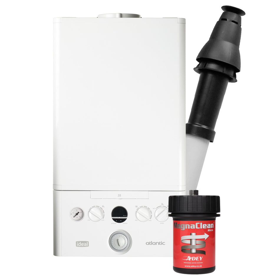 Ideal Atlantic C24 Combi Boiler Bundle with Vertical Flue, Connector & MagnaClean Micro1 Filter Pack