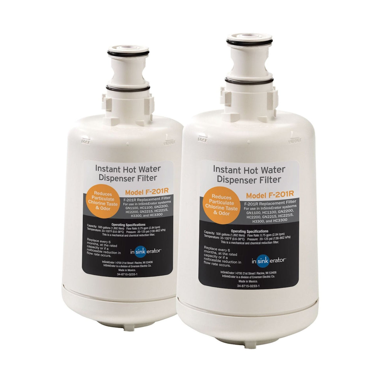 InSinkErator F-201R Soft Water Filter Single Unit for Hot Taps