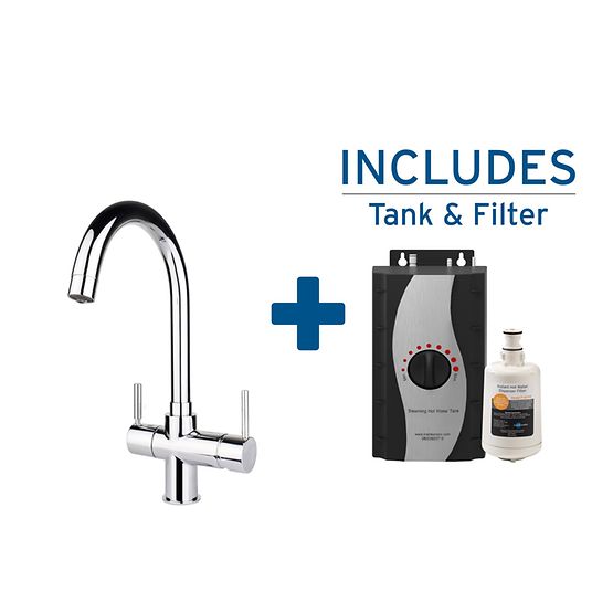 InSinkErator 3N1 Roma Instant Hot Water Tap, Tank, Filter & Install Kit